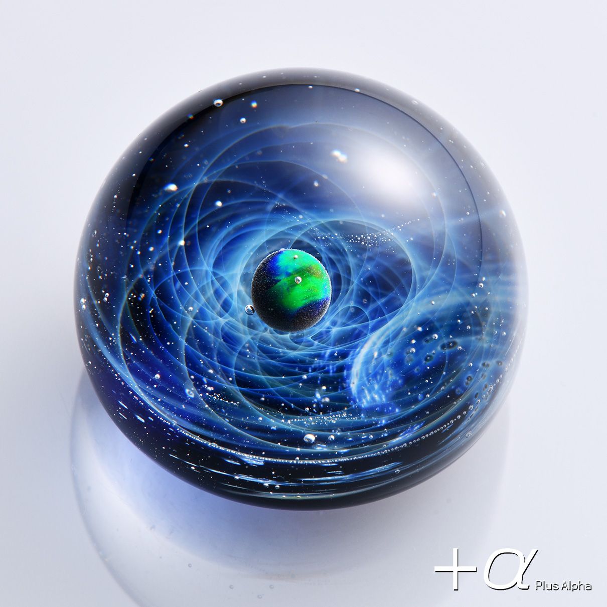 宇宙ガラスブレスレット（ブラックオパール）