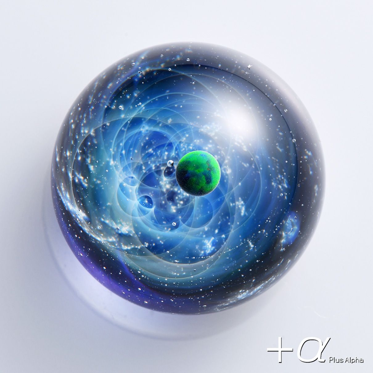 宇宙ガラスブレスレット（ブラックオパール）