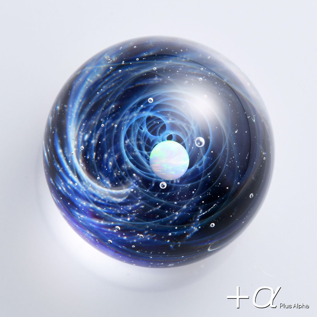 宇宙ガラスブレスレット（ホワイトオパール）