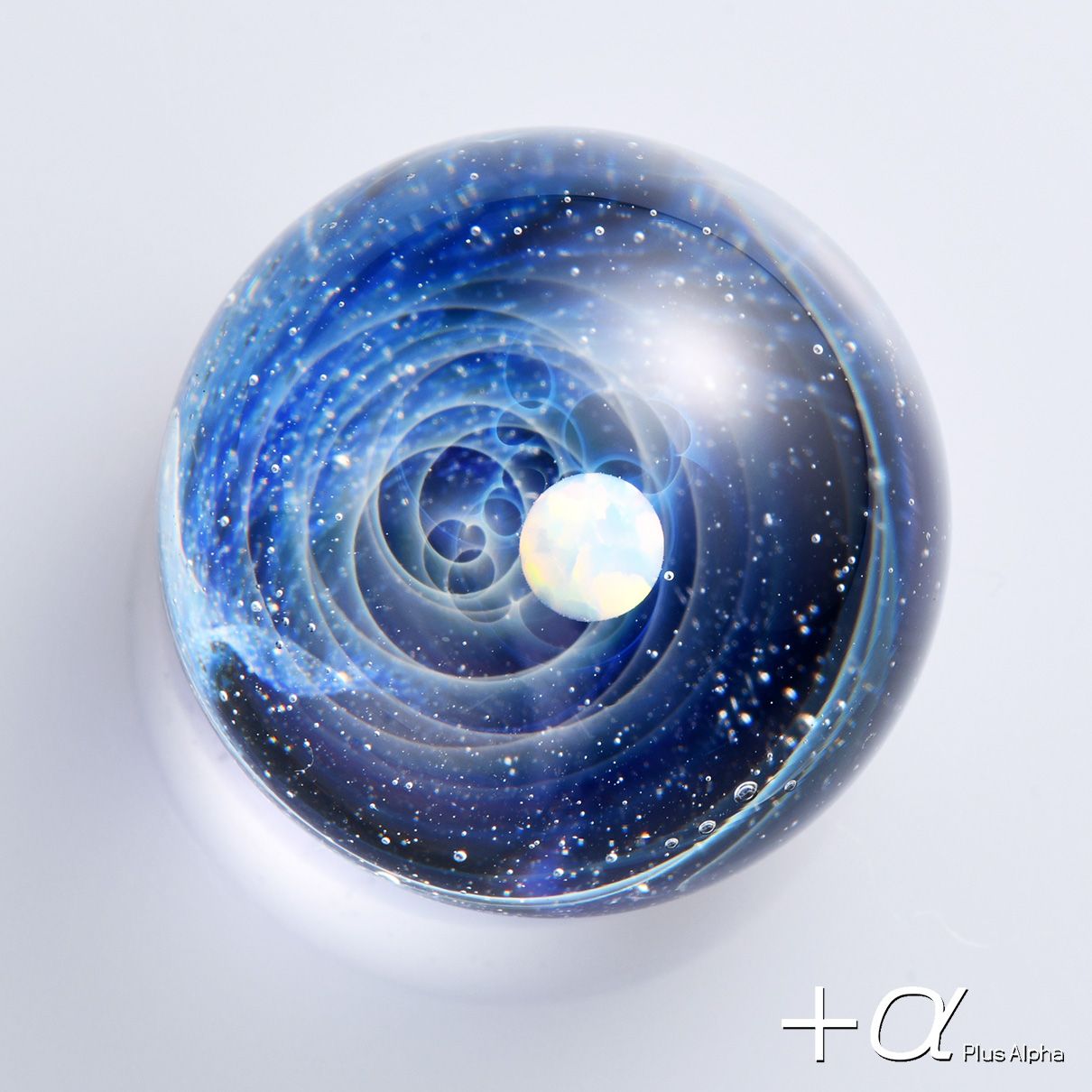 宇宙ガラスブレスレット（ホワイトオパール）