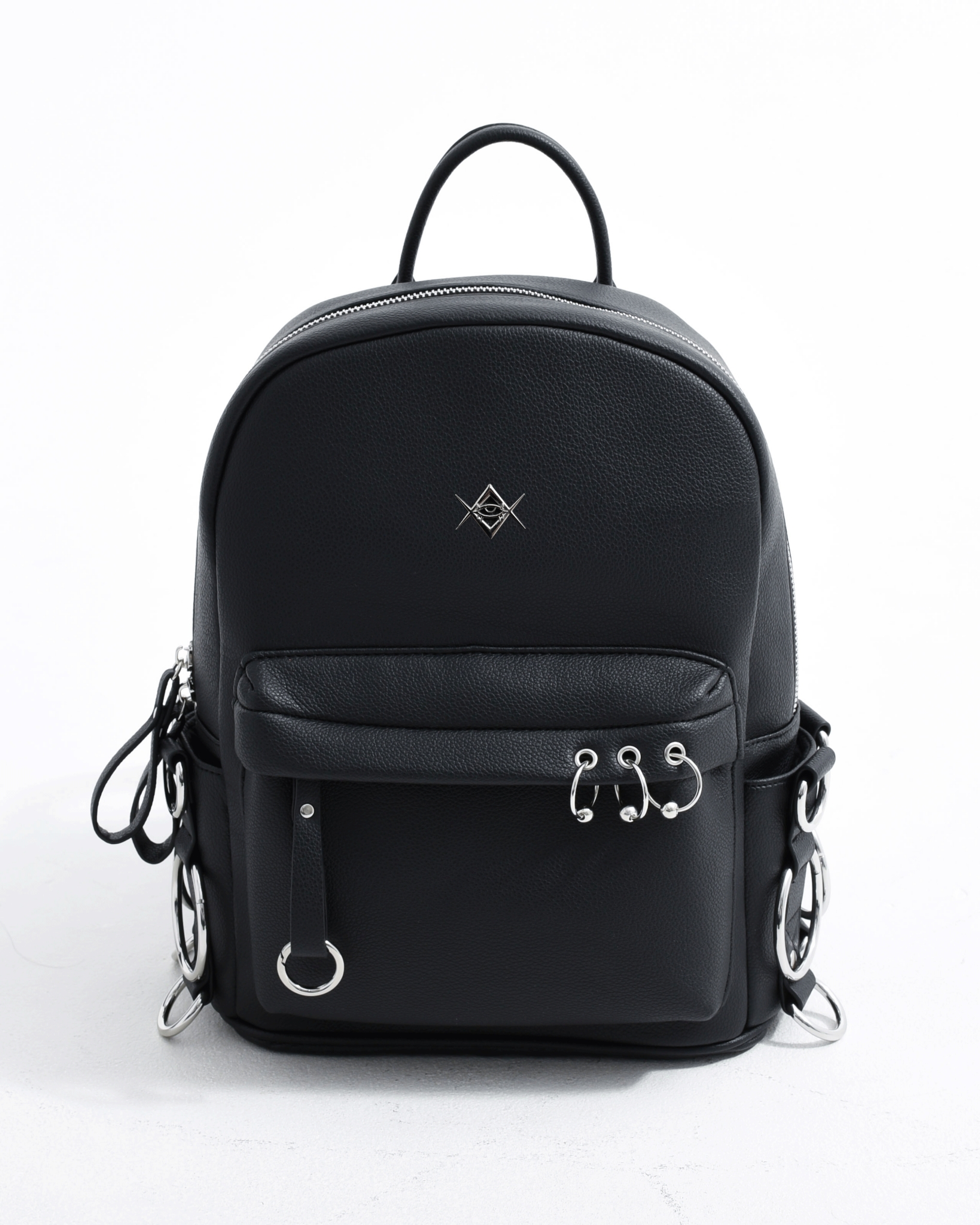 [REFLEM] Leather PU Backpack with Rings (Small Size)