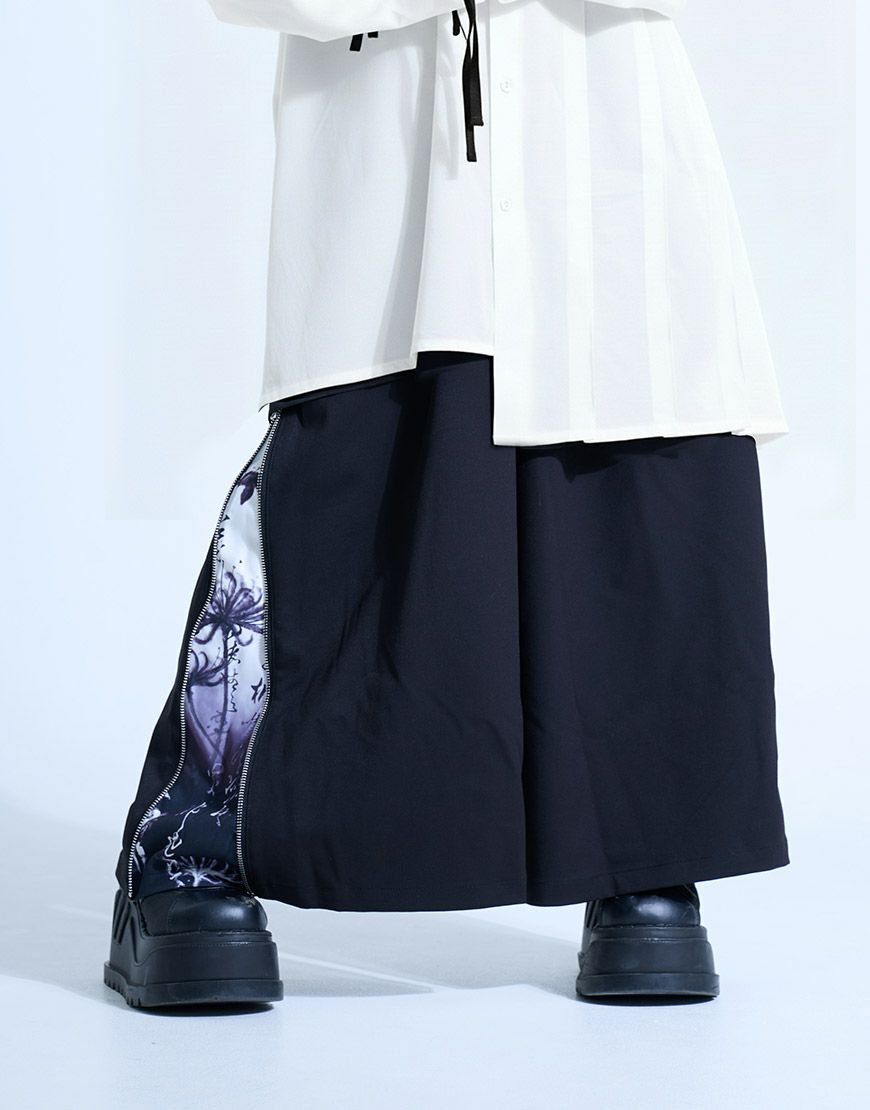 [AdaNous] Convertible Side Zipper Wide-leg Pants