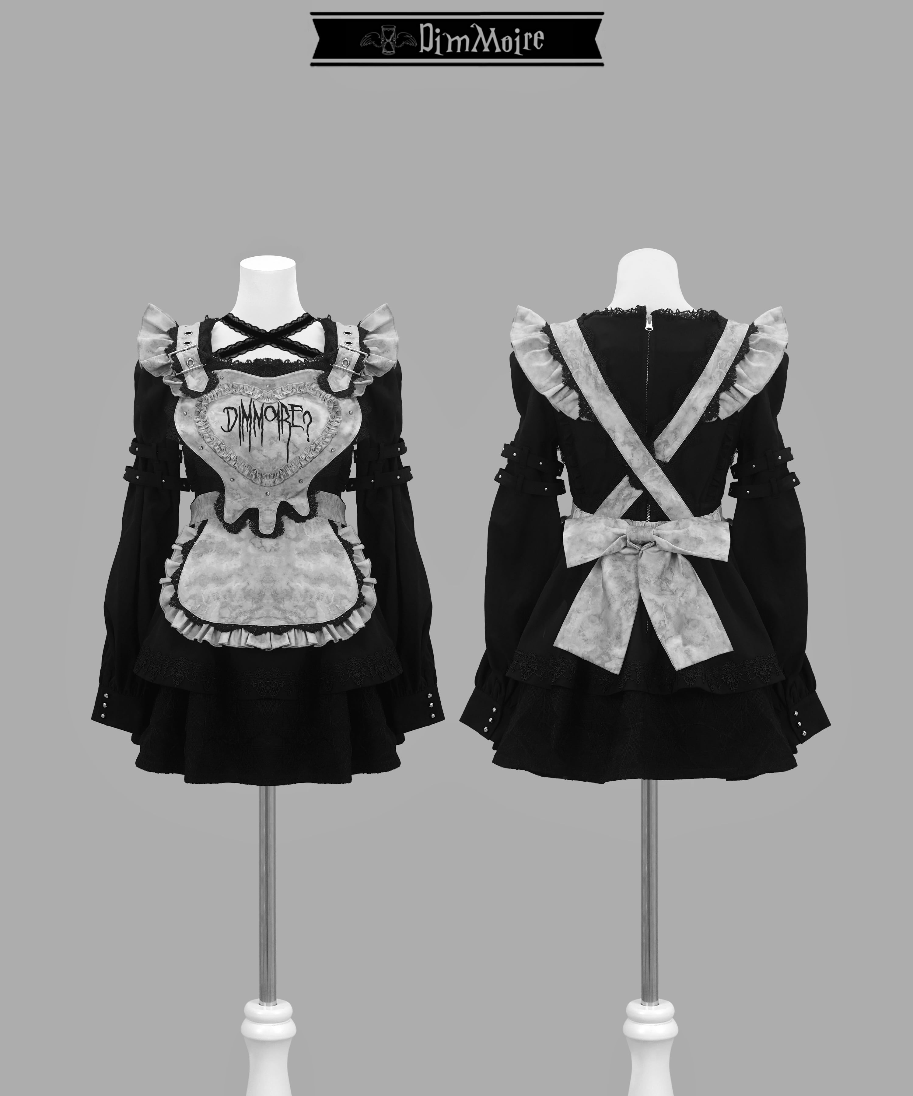 [DimMoire] Drip Heart Maid Dress