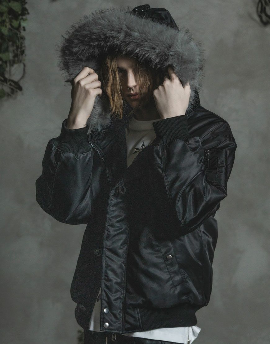 [A:LLIONCE] N2B Jacket with Fur Trim