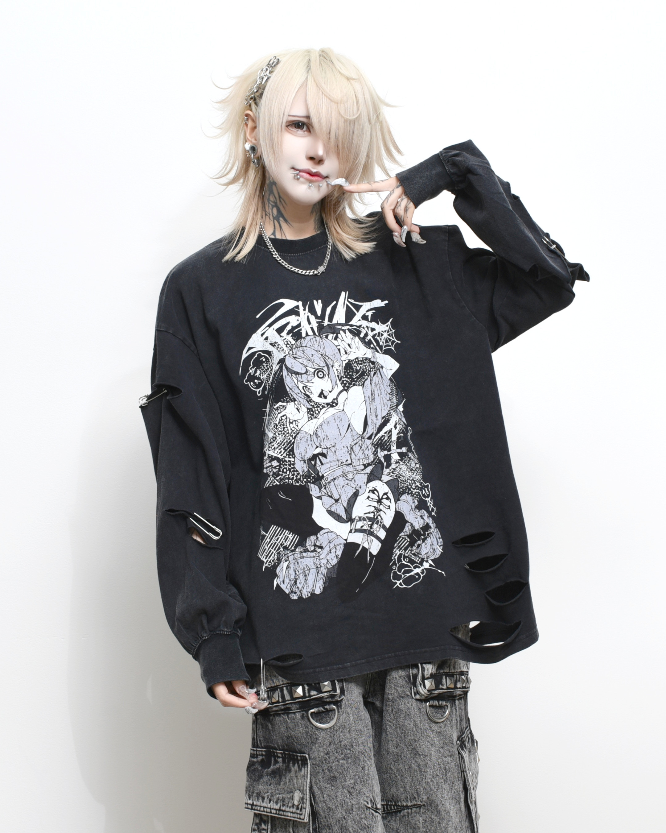 [GEDRAJI×TRAVAS TOKYO] Illustration Print Long-Sleeved Tee