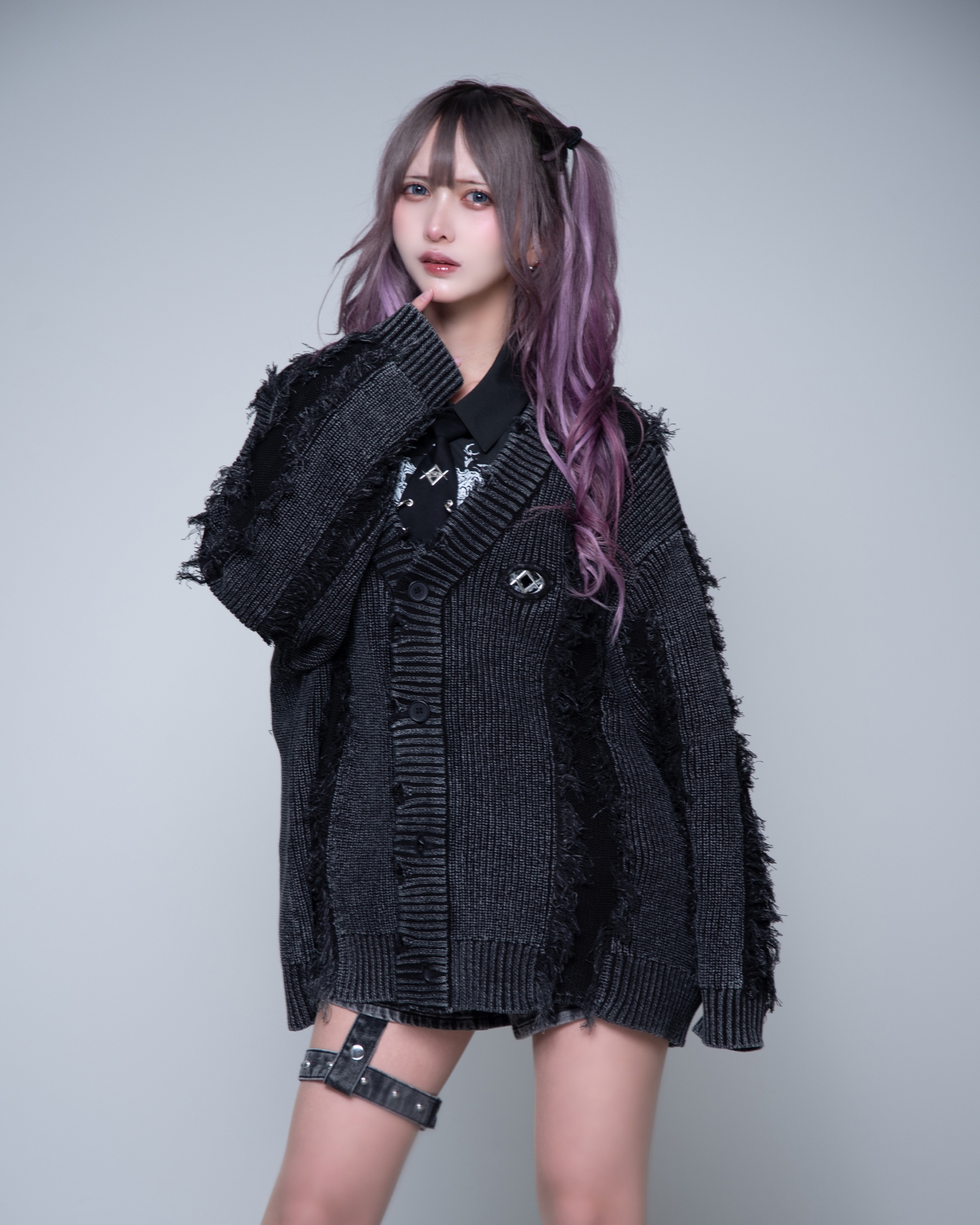 [REFLEM] Fringe Knit Cardigan