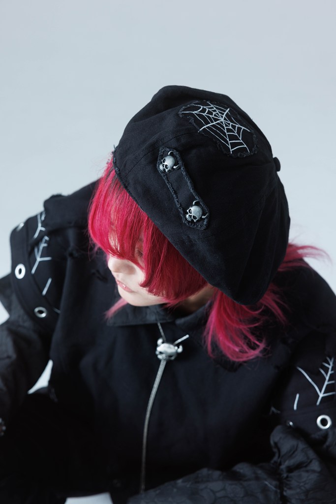 [Gamchu] "Overthinker" Denim Patchwork Beret
