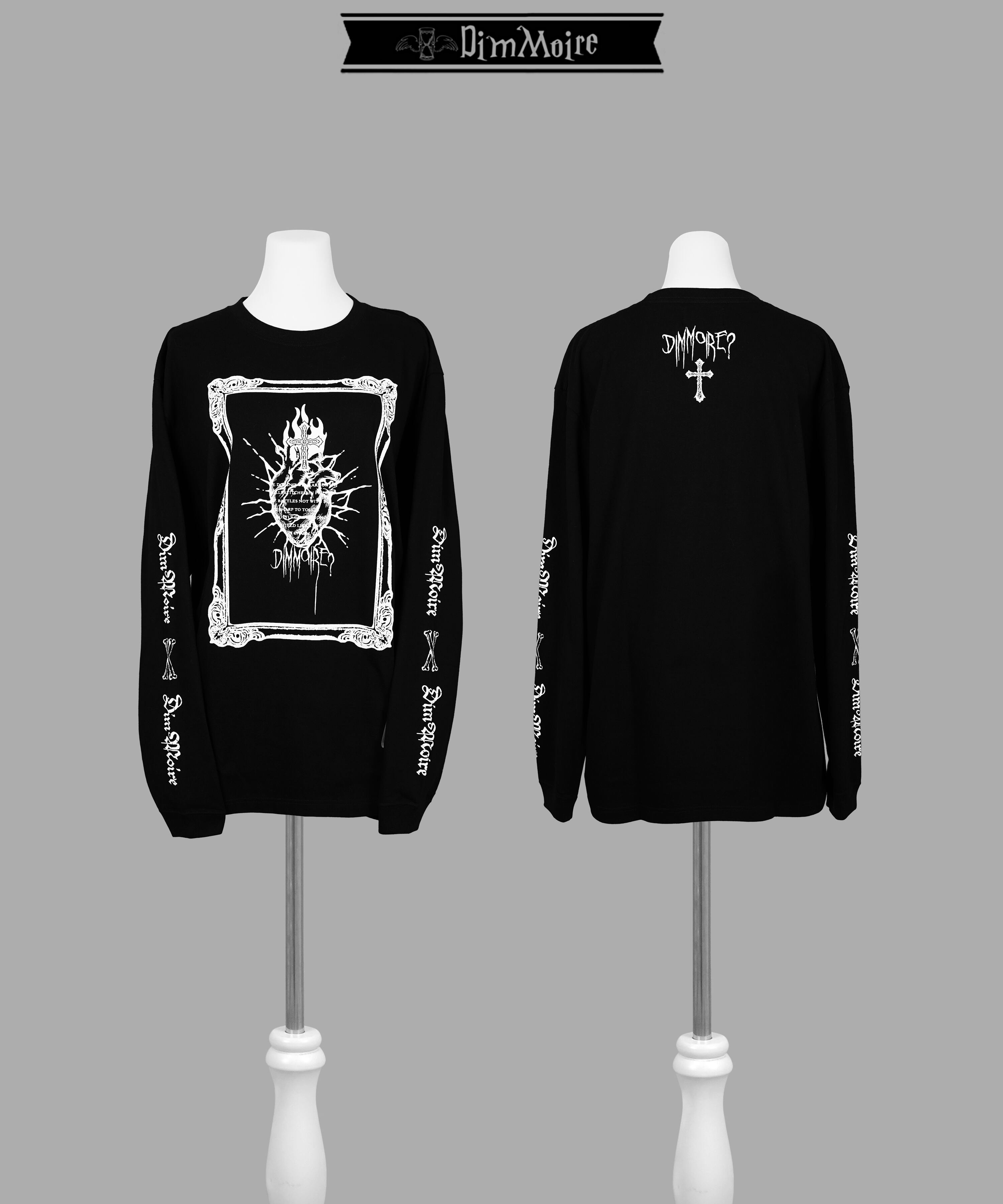 [DimMoire] Worship My Heart Long-Sleeve Tee [Black]