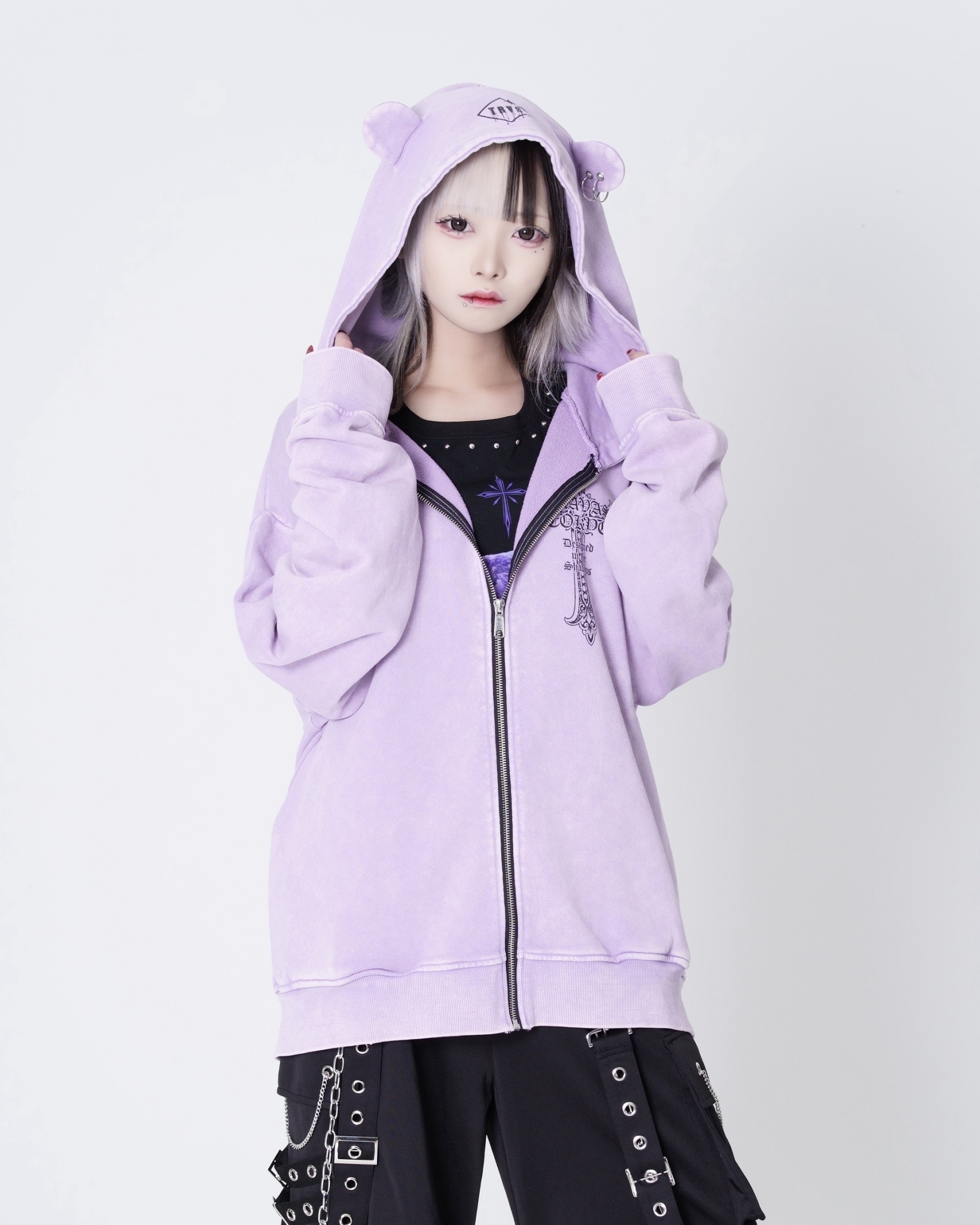 [TRAVAS TOKYO] Zip-Up Hoodie with Bear Ears