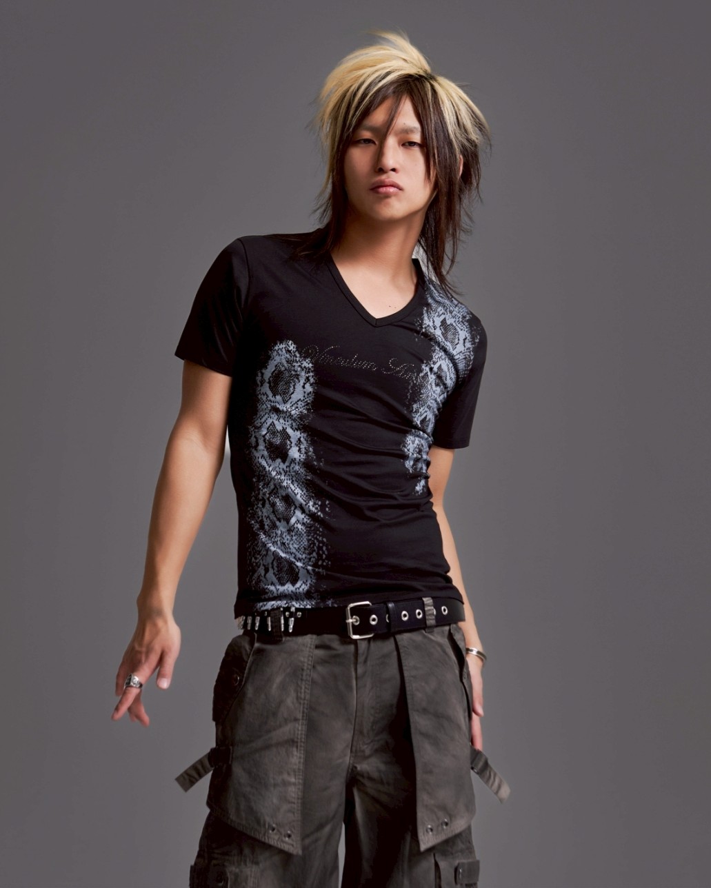 [FUGA] Python Print V-Neck T-Shirt