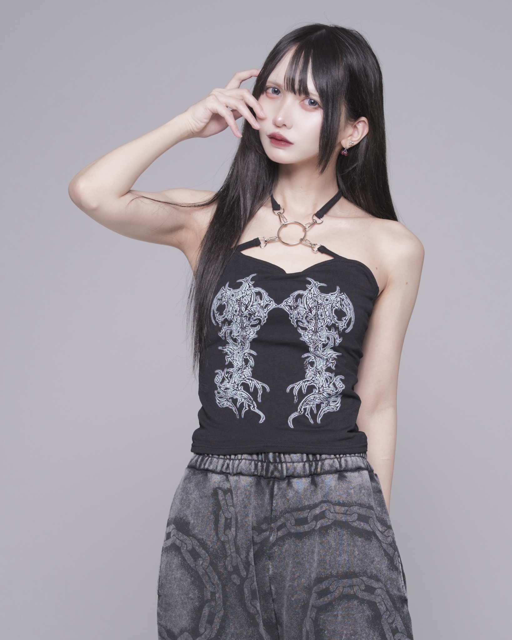 [REFLEM] Halter-Neck Camisole with Ring