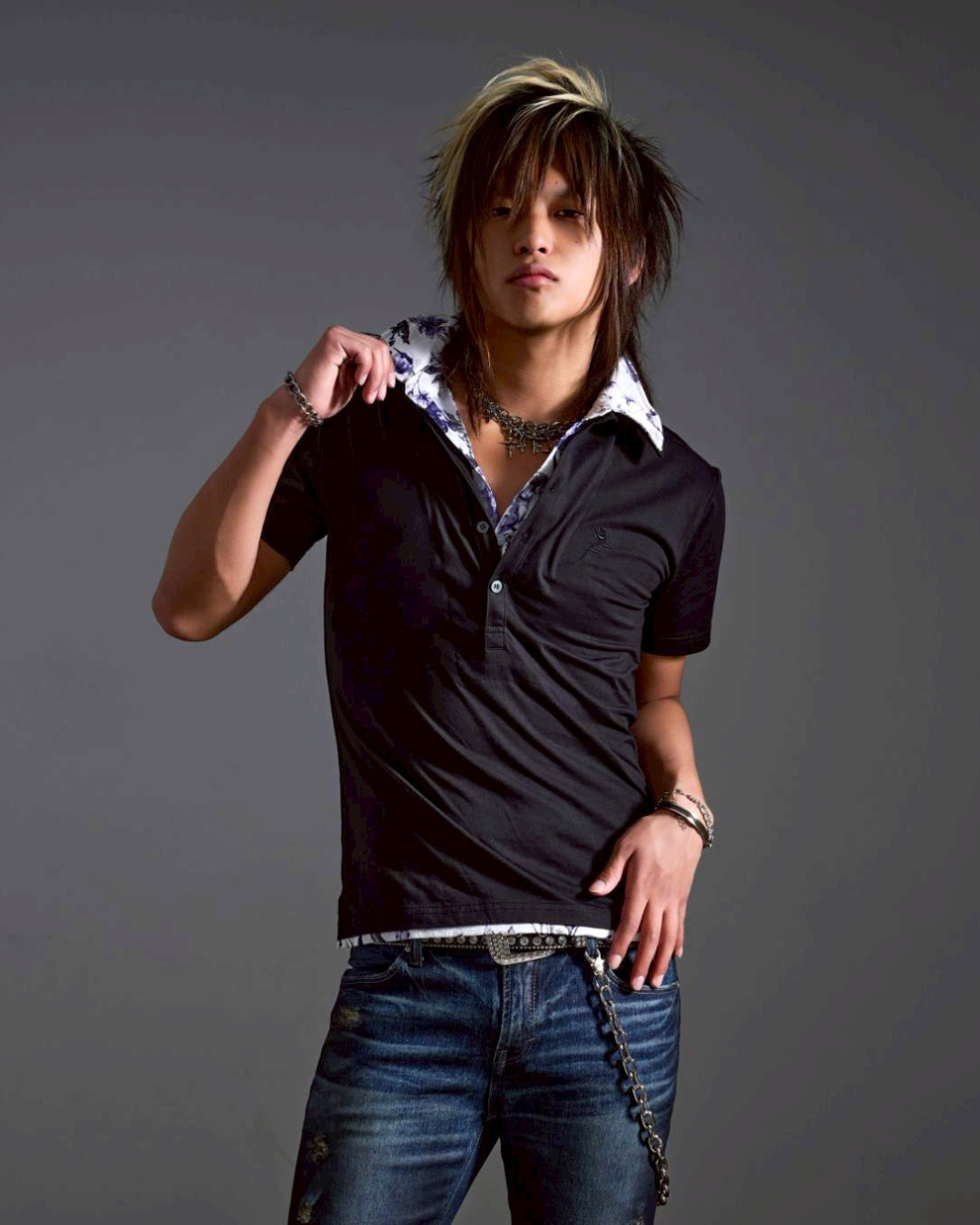 [FUGA] Double Collar Polo Shirt