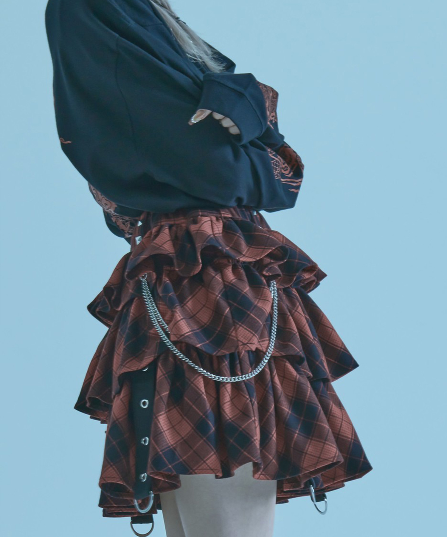 [REFLEM] Frilled Tiered Skirt