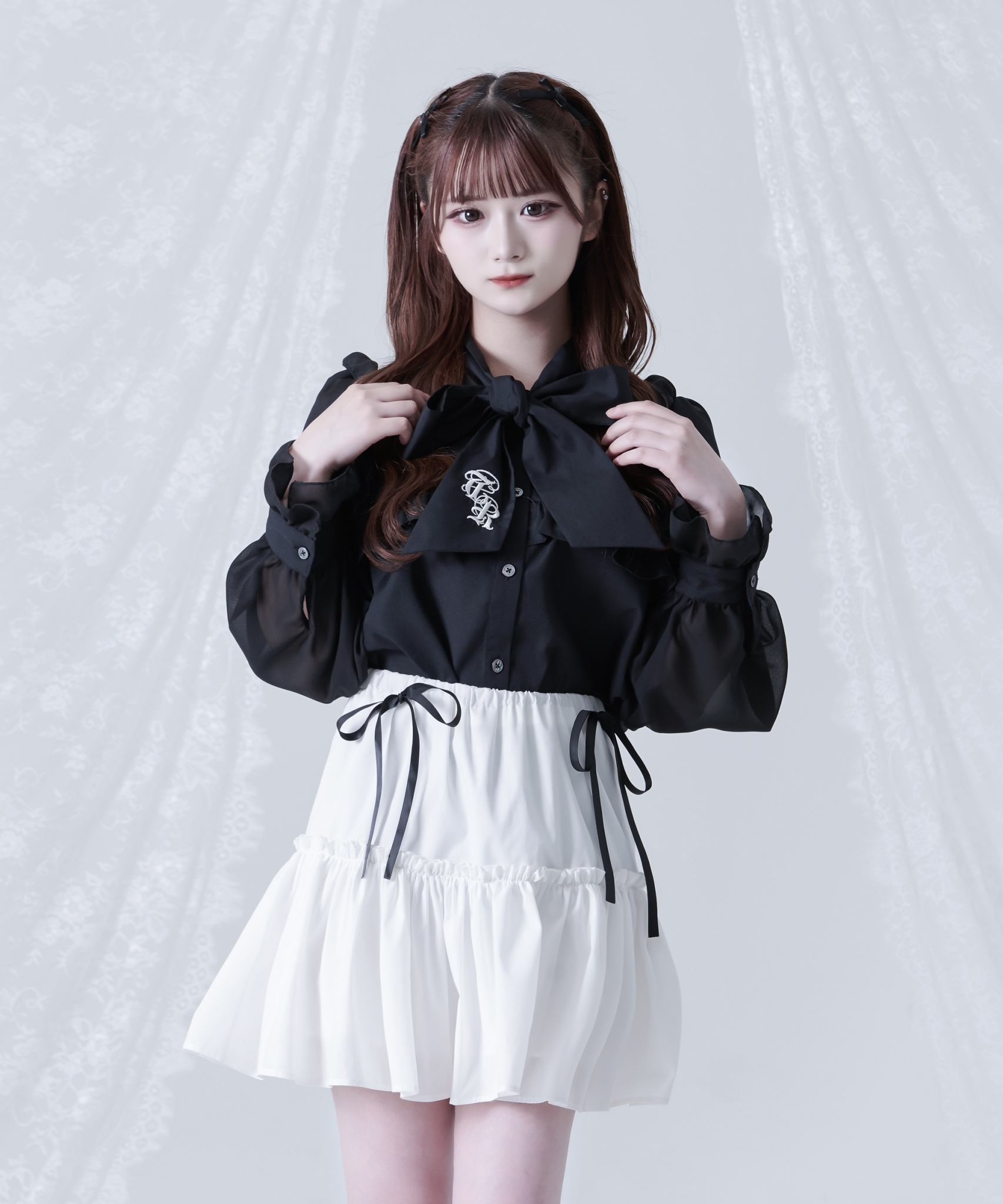 [TRAVAS TOKYO] Chiffon Bow Tie Blouse