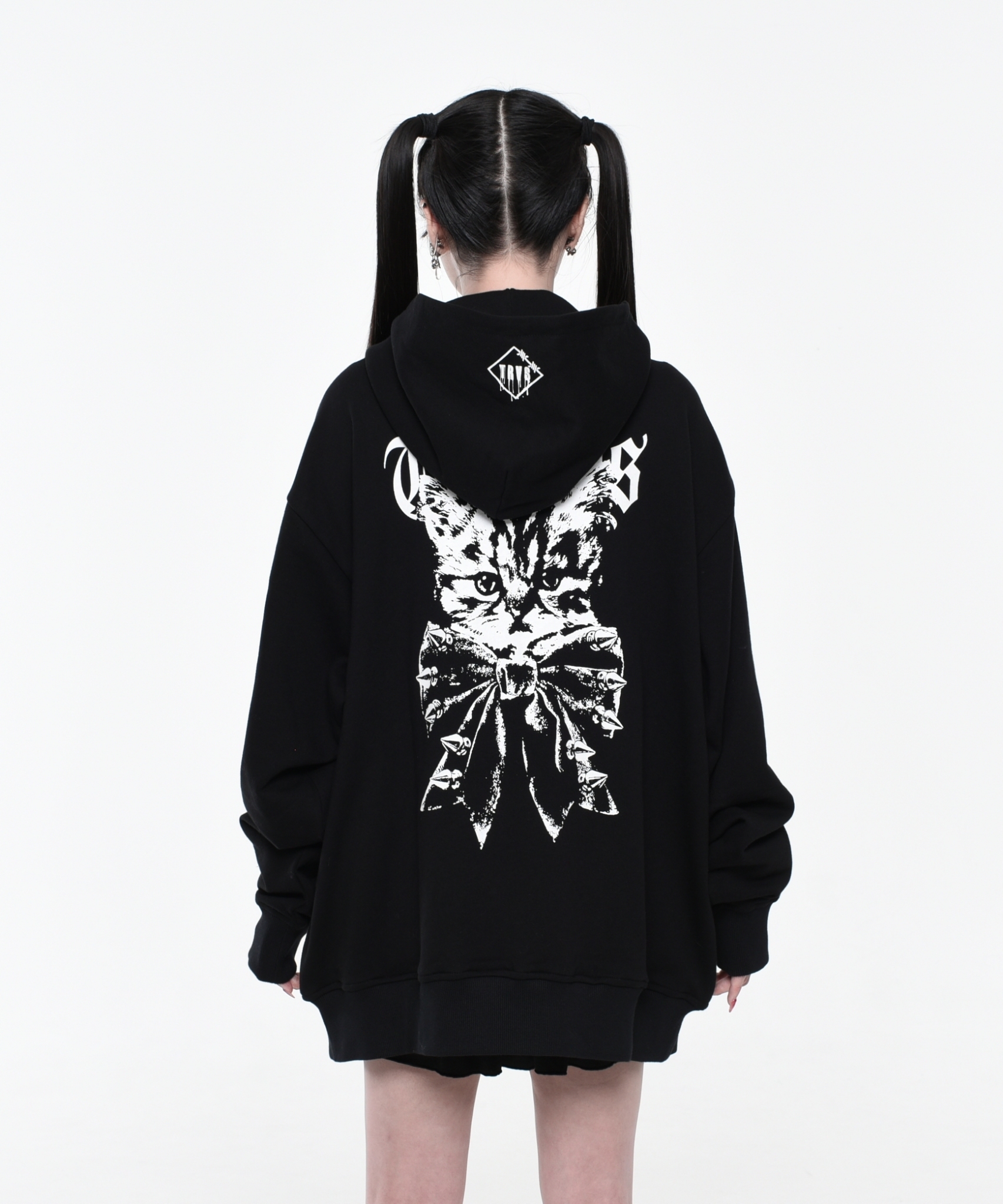 [TRAVAS TOKYO] Cat Print Zip-Up Hoodie