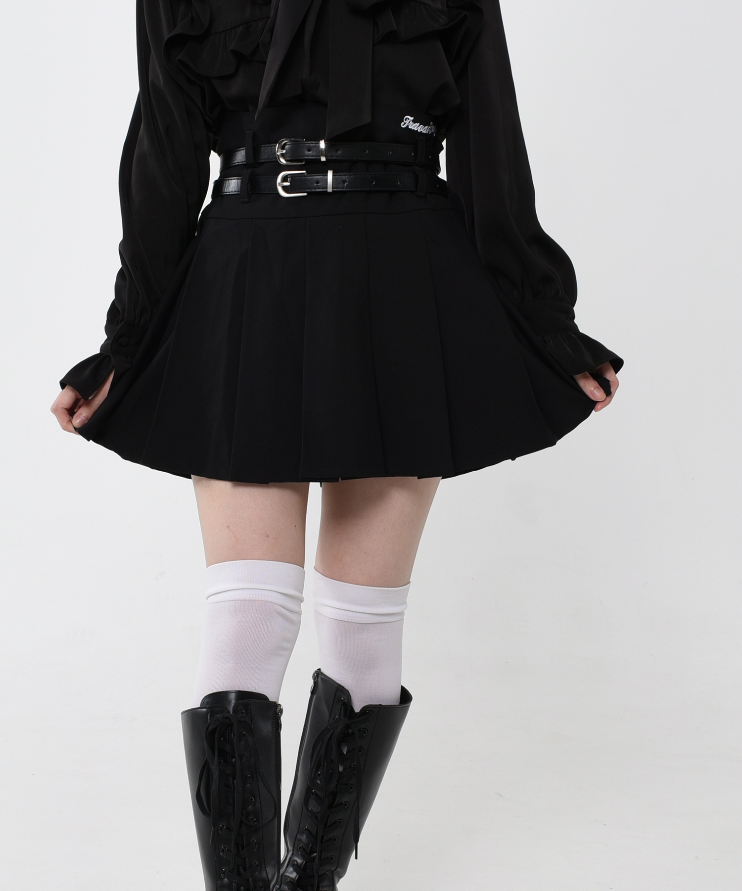 [TRAVAS TOKYO] Half Pleated Skirt