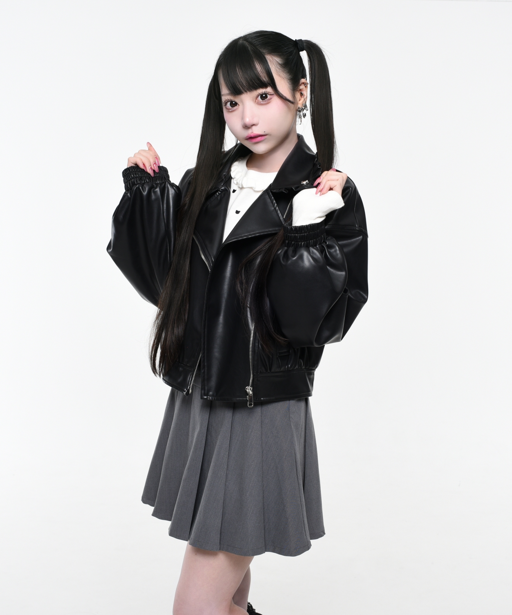 [TRAVAS TOKYO] Frilled Collar Riders Jacket