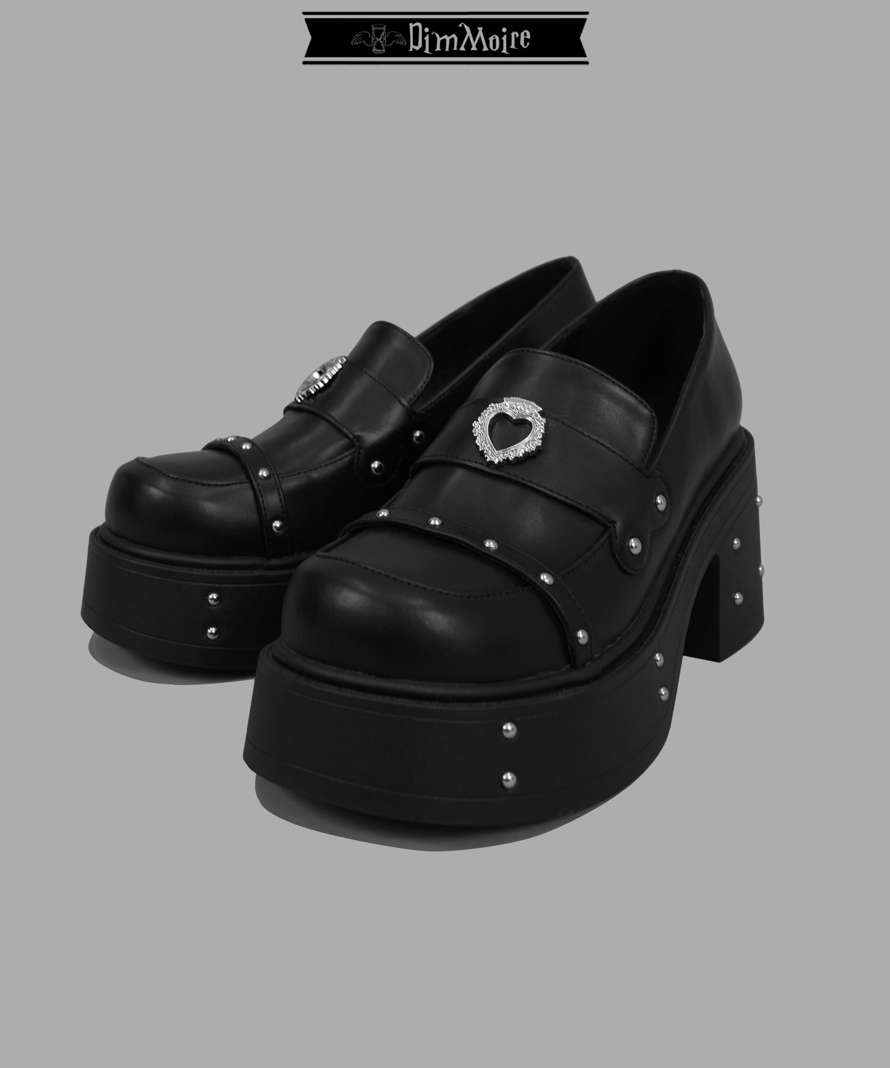 [DimMoire] HeartCore Studded Loafer