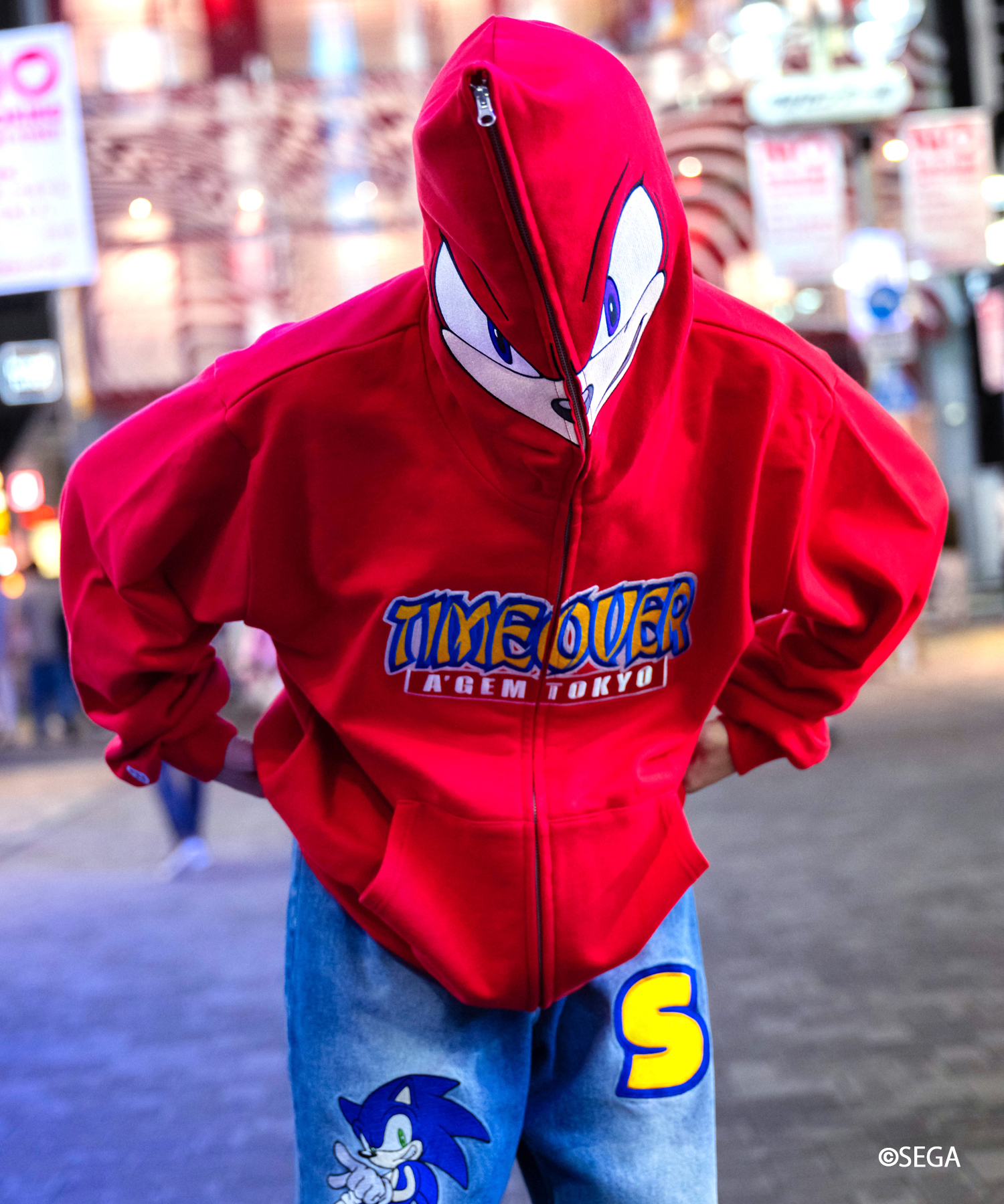 [A'gem] Sonic Collab. Zip-Up Shark Hoodie