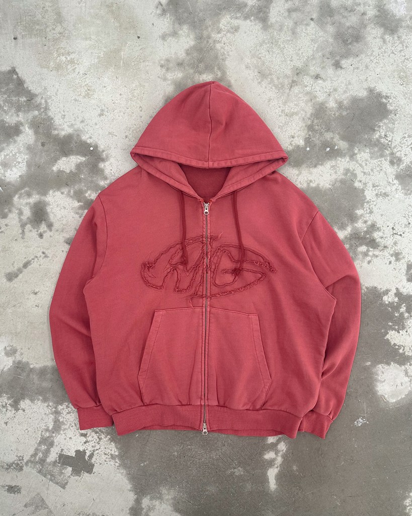 [A'gem] Logo Patch Zip-Up Hoodie