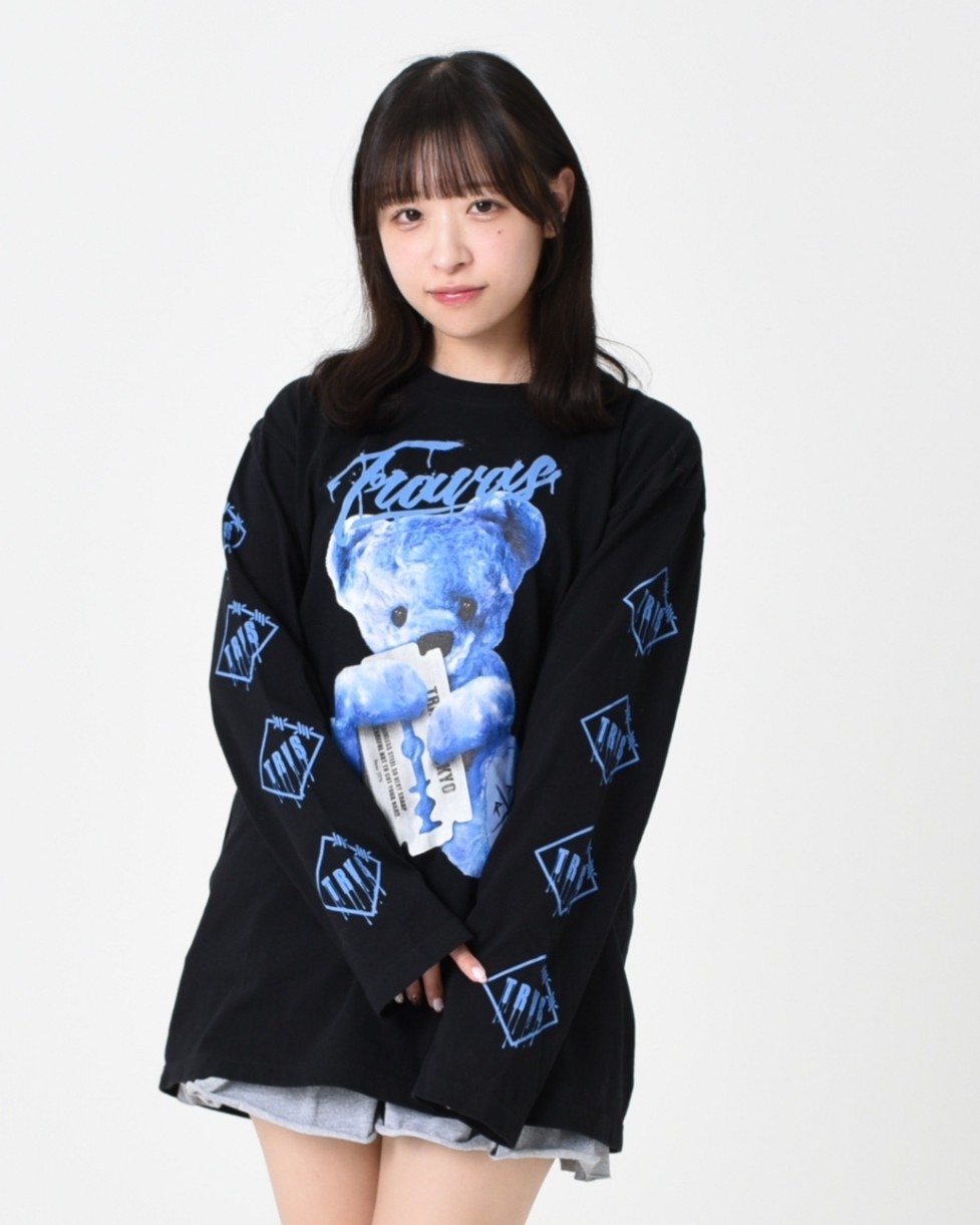 [TRAVAS TOKYO] Bear Print Long Sleeved Tee