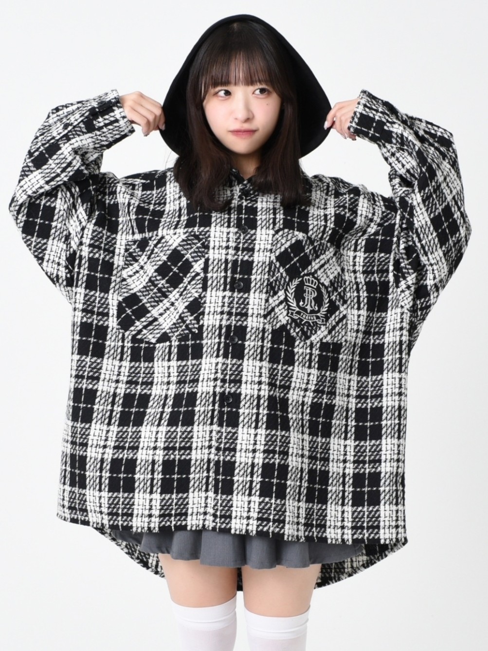 [TRAVAS TOKYO] Hooded Checked Shirt