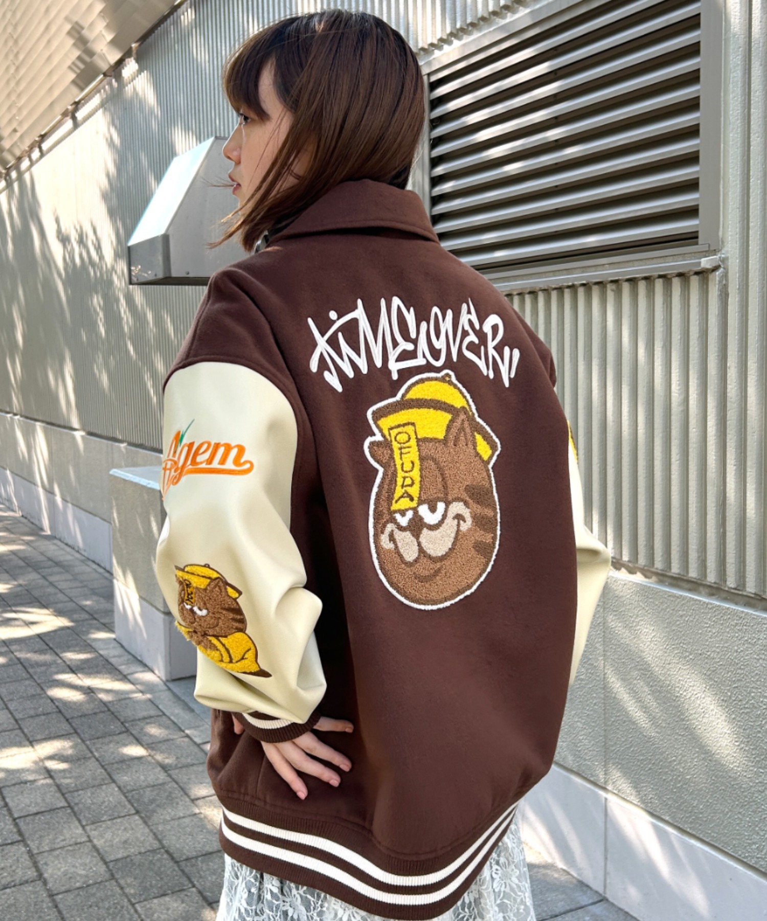 [A'gem] Wool Stadium Jacket