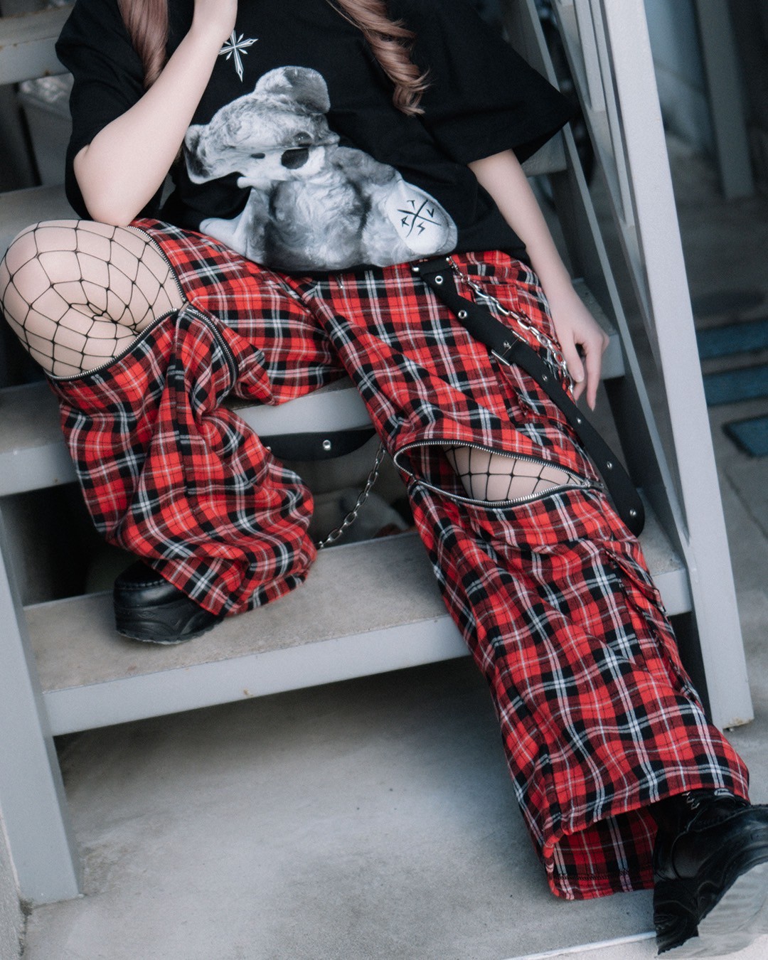 [TRAVAS TOKYO] Convertible Cargo Pants with Suspender