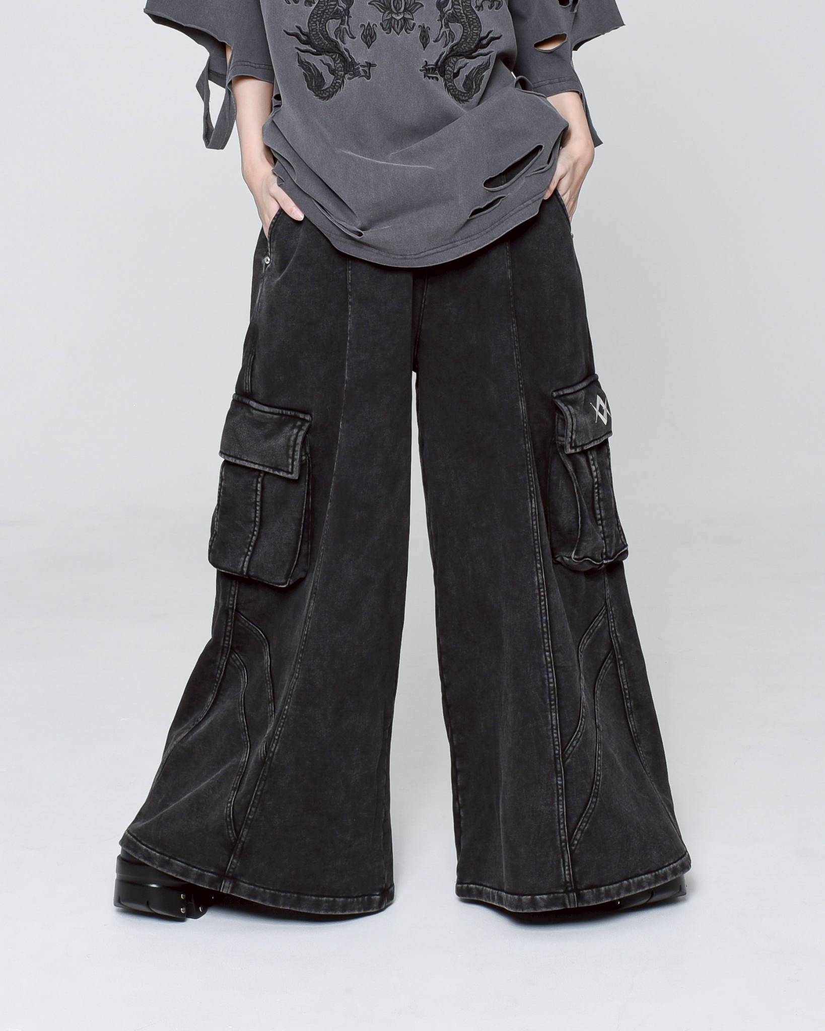 [REFLEM] Heavy Wide-Leg Sweat Pants