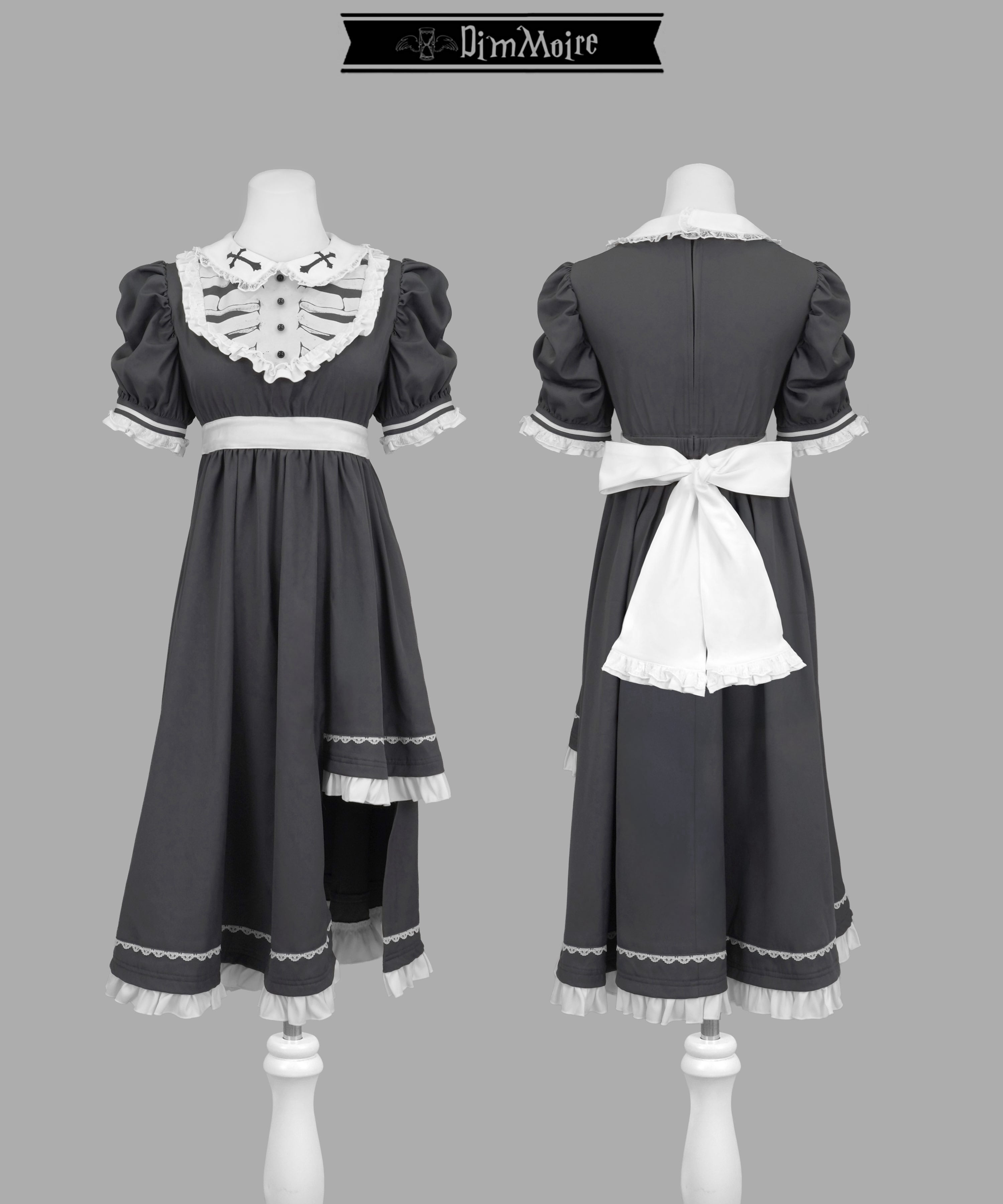 [DimMoire] Ephemeral Skeleton Asymmetrical Dress