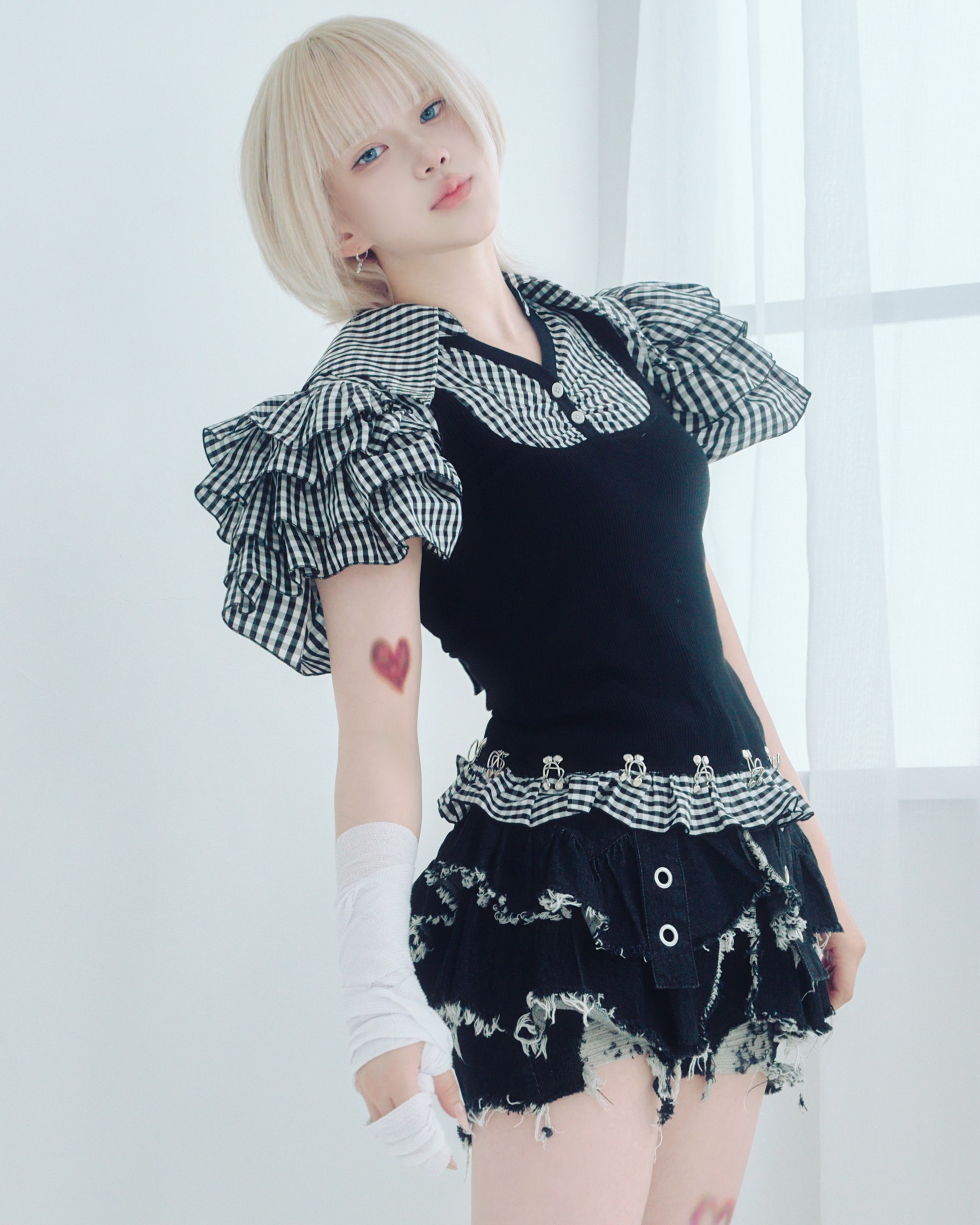 [DustDevil] Devil & Angel Ribbon Knit Blouse