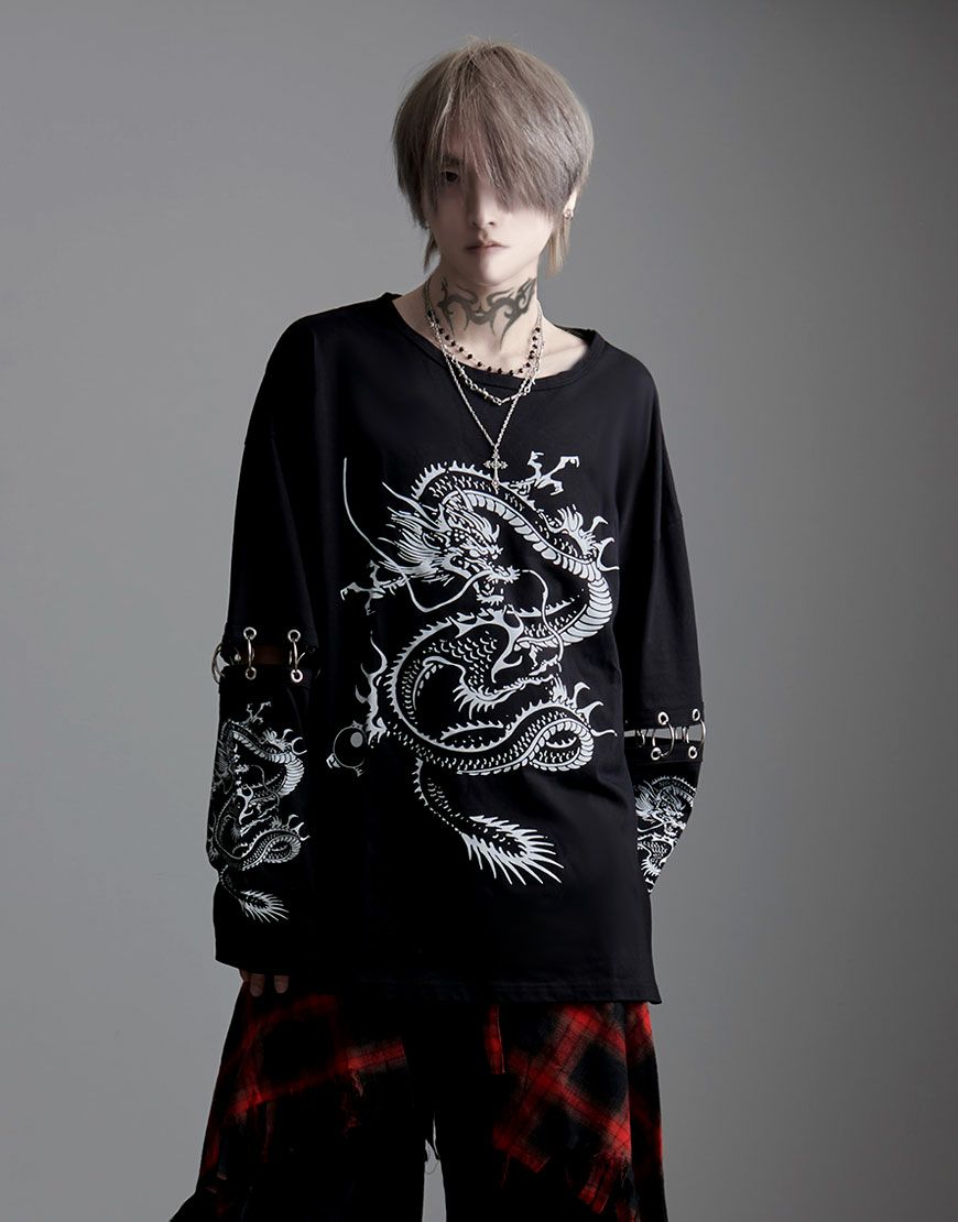 [ililil] Gimmick Dragon Long-Sleeved Tee