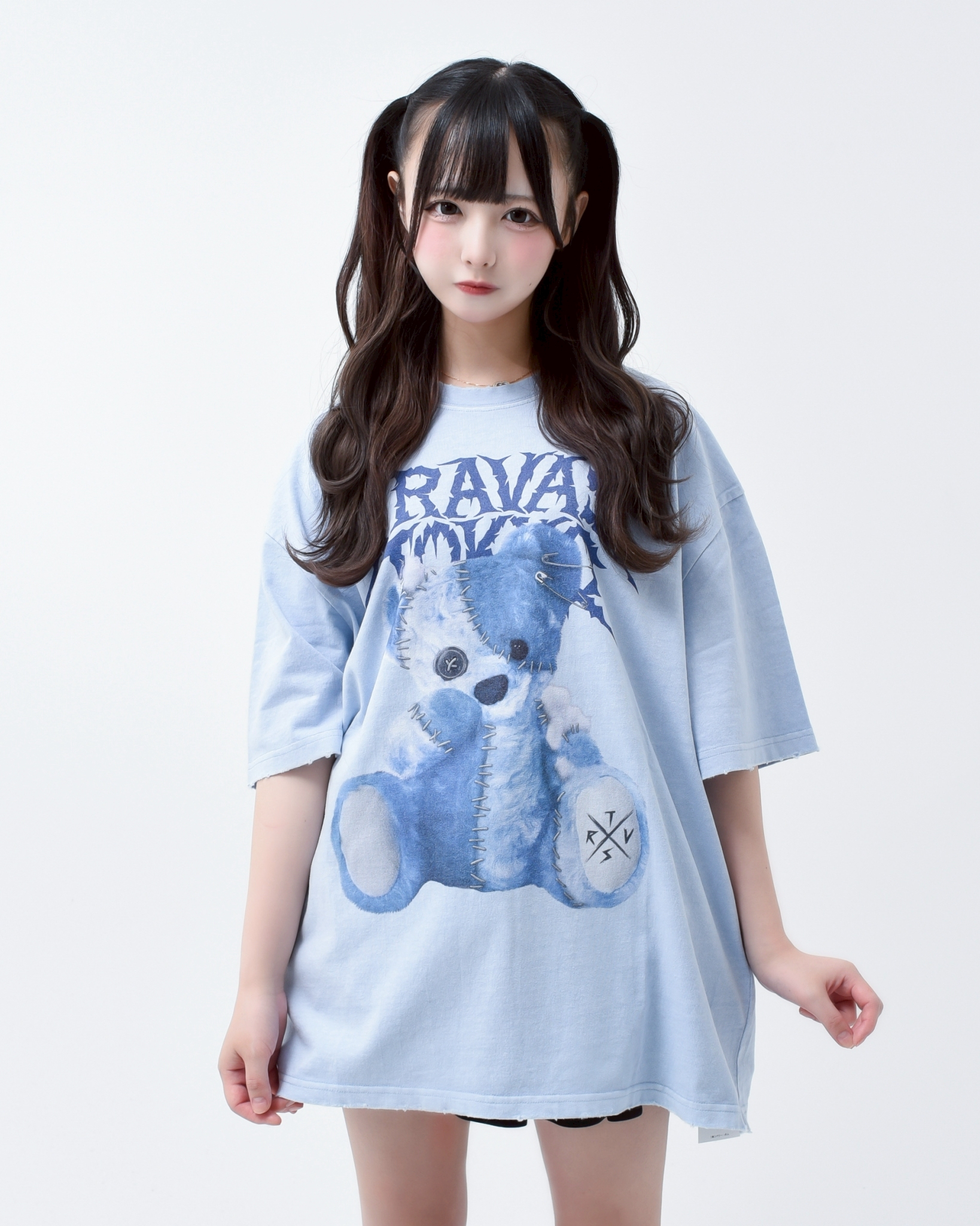 [TRAVAS TOKYO] Pigmented Patchwork Bear T-Shirt