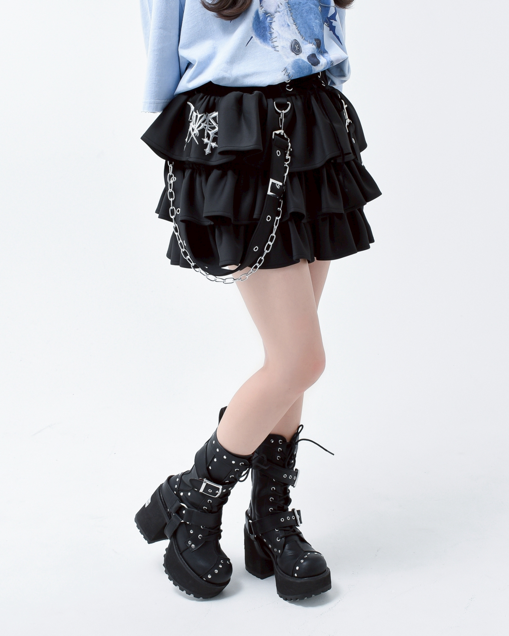 [TRAVAS TOKYO] Frilly Skirt with Suspenders