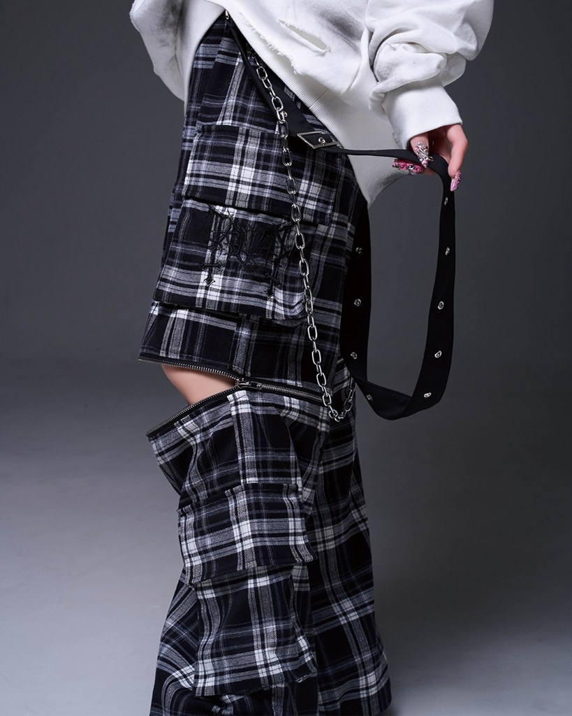 [TRAVAS TOKYO] Convertible Cargo Pants with Suspenders