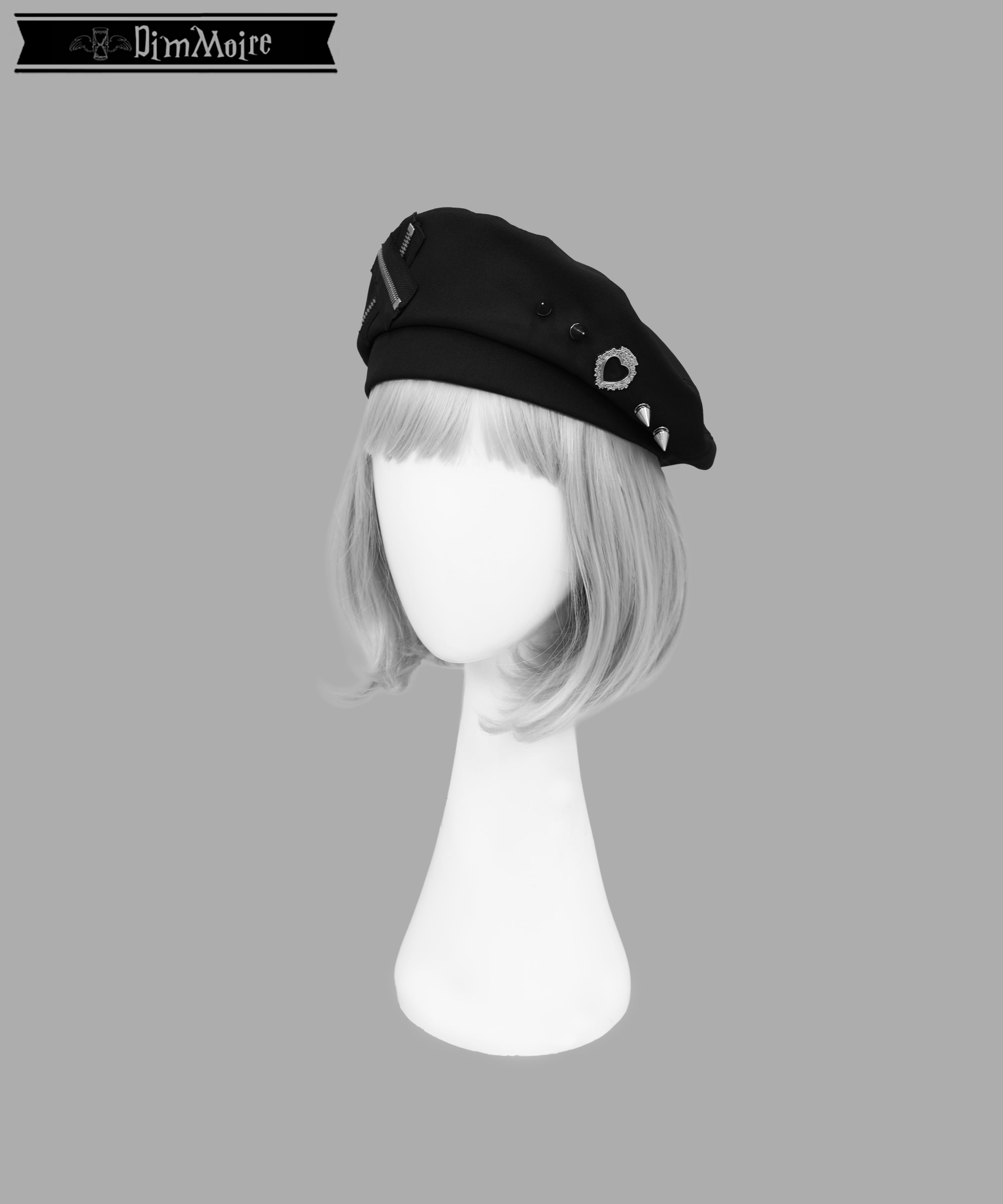 [DimMoire] Charming Logo Rivet Beret