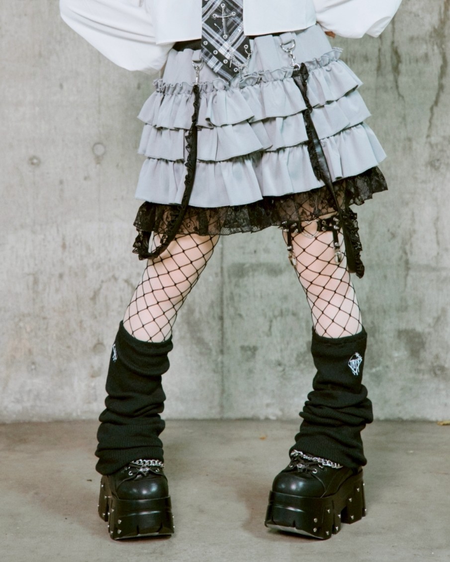 [TRAVAS TOKYO] Frilly Skirt Pants with Suspenders