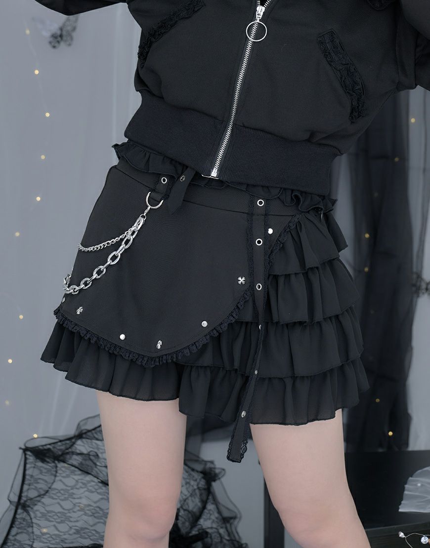 [ililil] Jirai-chan’s Yami-Kawaii Chain Frill Skirt ~Between Love and Obsession~