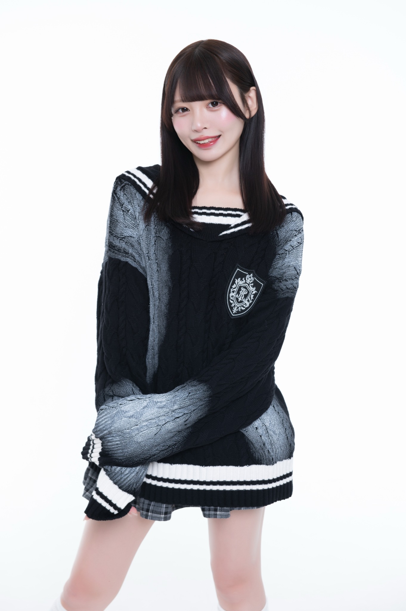 [TRAVAS TOKYO] Pigmented Sailor Collar Cable Knit