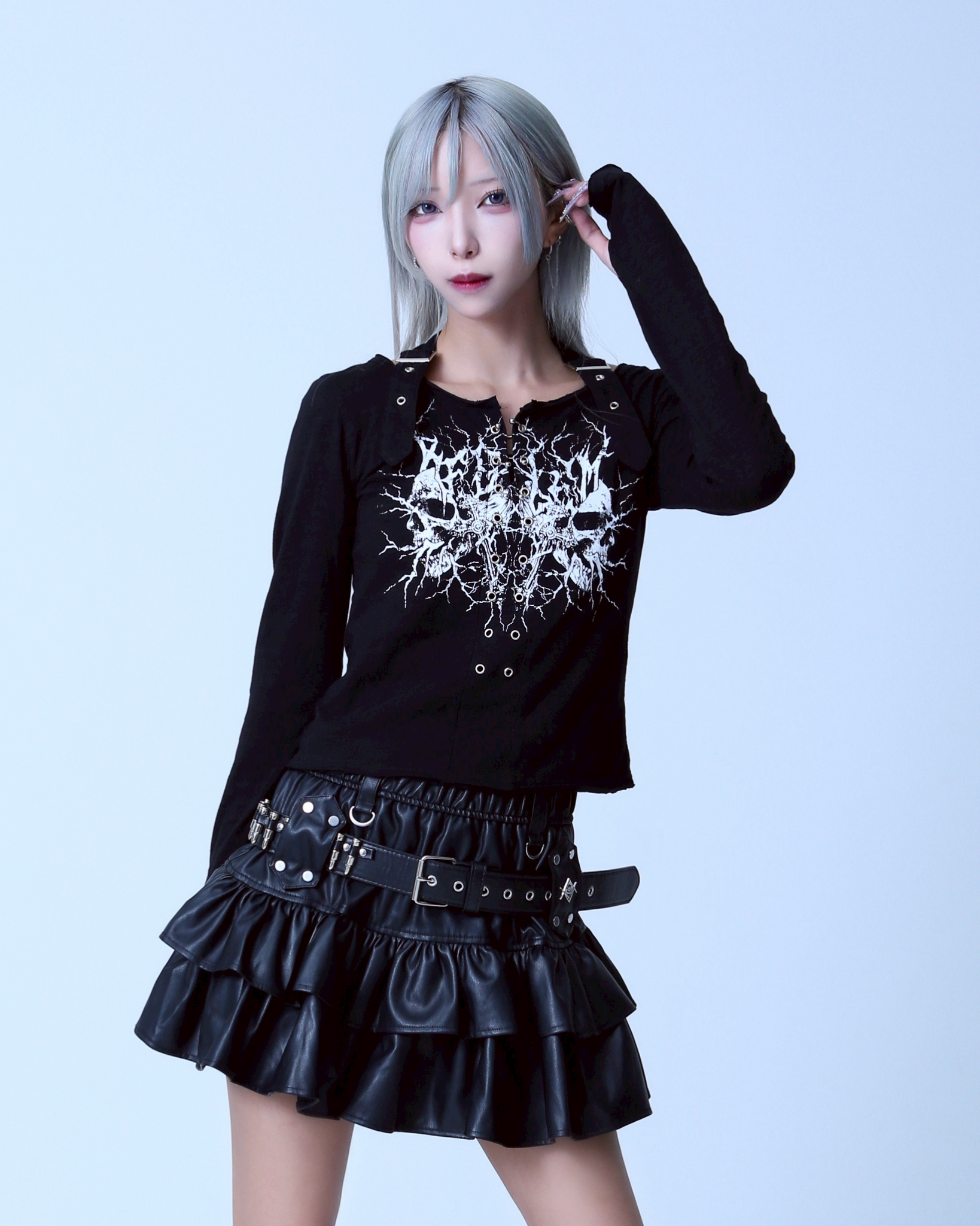 [REFLEM] Long-Sleeved Tee with Halter Neck