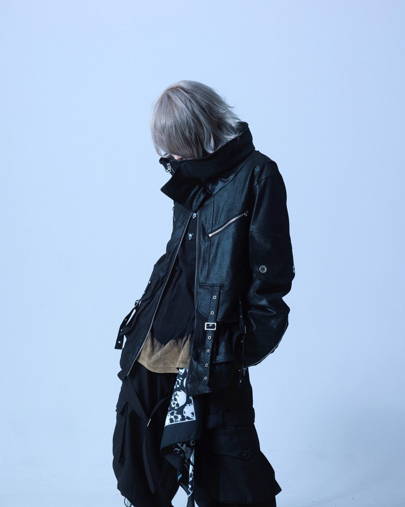 [Gamchu] "Jhaekek" Coated High Neck Cargo Jacket